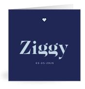 Geboortekaartje naam Ziggy j3