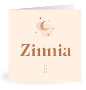 Geboortekaartje naam Zinnia m1