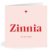 Geboortekaartje naam Zinnia m3