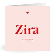 Geboortekaartje naam Zira m3