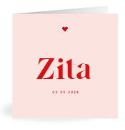 Geboortekaartje naam Zita m3