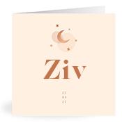 Geboortekaartje naam Ziv m1
