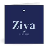 Geboortekaartje naam Ziya j3