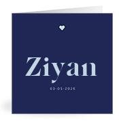 Geboortekaartje naam Ziyan j3