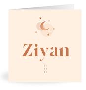 Geboortekaartje naam Ziyan m1