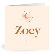 Geboortekaartje naam Zoey m1