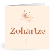 Geboortekaartje naam Zohartze m1