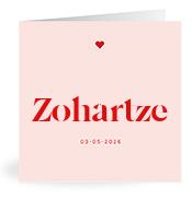 Geboortekaartje naam Zohartze m3
