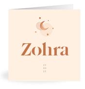 Geboortekaartje naam Zohra m1