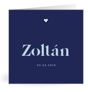 Geboortekaartje naam Zoltán j3