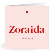 Geboortekaartje naam Zoraida m3