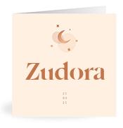 Geboortekaartje naam Zudora m1