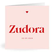 Geboortekaartje naam Zudora m3
