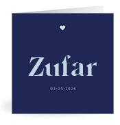 Geboortekaartje naam Zufar j3