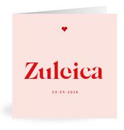 Geboortekaartje naam Zuleica m3