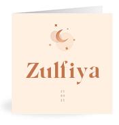 Geboortekaartje naam Zulfiya m1