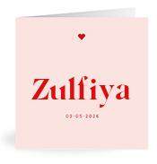 Geboortekaartje naam Zulfiya m3