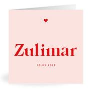 Geboortekaartje naam Zulimar m3