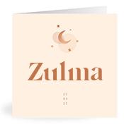 Geboortekaartje naam Zulma m1