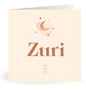 Geboortekaartje naam Zuri m1