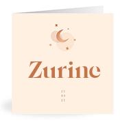 Geboortekaartje naam Zurine m1