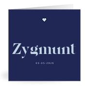 Geboortekaartje naam Zygmunt j3