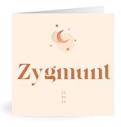 Geboortekaartje naam Zygmunt m1