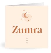 Geboortekaartje naam Zümra m1