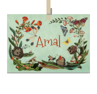 Geboortekaartje naam Amal u2