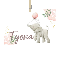 Geboortekaartje naam Fyona m2