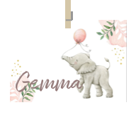 Geboortekaartje naam Gemma m2