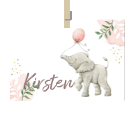 Geboortekaartje naam Kirsten m2