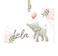 Geboortekaartje naam Lela m2