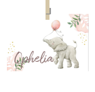 Geboortekaartje naam Ophelia m2