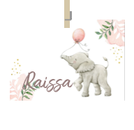 Geboortekaartje naam Raissa m2
