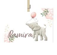 Geboortekaartje naam Ramira m2
