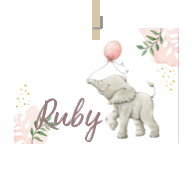 Geboortekaartje naam Ruby m2