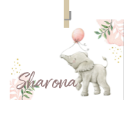 Geboortekaartje naam Sharona m2