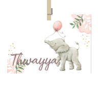 Geboortekaartje naam Thwayya m2