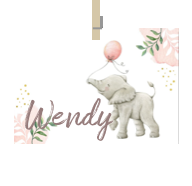 Geboortekaartje naam Wendy m2