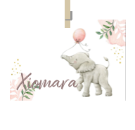 Geboortekaartje naam Xiomara m2