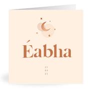 Geboortekaartje naam Éabha m1