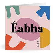Geboortekaartje naam Éabha m2