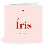 Geboortekaartje naam Íris m3