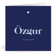 Geboortekaartje naam Özgür j3